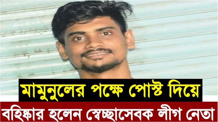 স্বেচ্ছাসেবক লীগ নেতা পদ হারালেন মামুনুলের পক্ষে স্ট্যাটাস দিয়ে