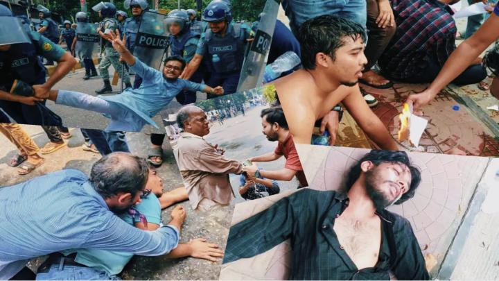 জবি শিক্ষার্থীদের লংমার্চে টিয়ার গ্যাস ও সাউন্ড গ্রেনেড নিক্ষেপ শতাধিক আহত 